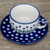 Flower Spot Cup and Saucer Polish Pottery from Polkadot Lane