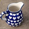 Polish Pottery Hearts Pattern Small Jug from Polkadot Lane UK