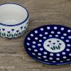 Cup and Saucer Flower Spot Polish Pottery from Polkadot Lane