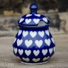 Hearts Sugar Bowl Ceramika Artystyczna Polish pottery from Polkadot Lane