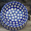 Snow Daisy Dog Bowl Polish Pottery from Polkadot Lane UK