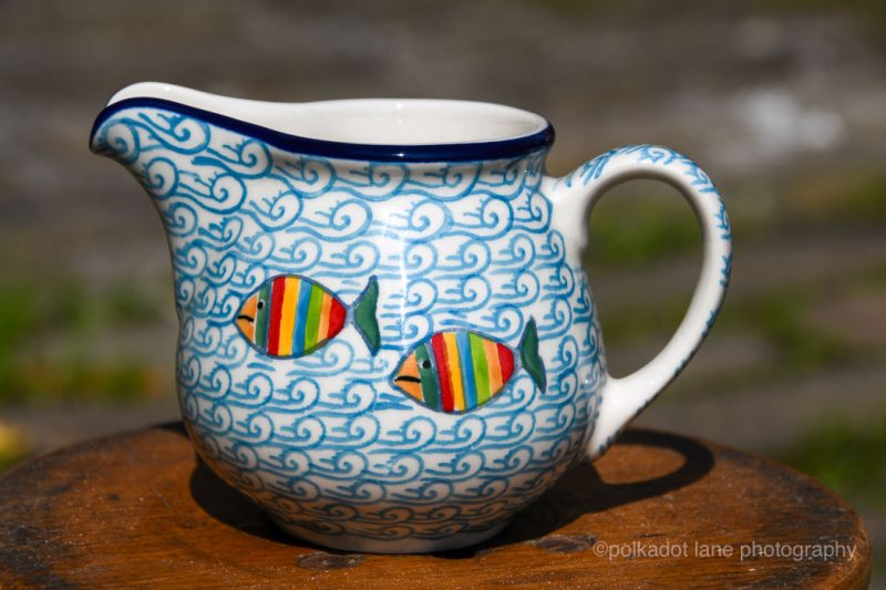 Polish Pottery Fish in the Sea Milk Jug by Ceramika Artystyczna