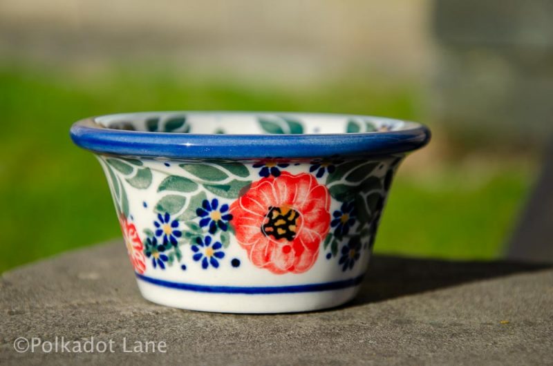 Flower Garden Dip Bowl from Polkadot Lane Polish Pottery