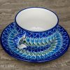 Blue Tulip Cup and Saucer by Ceramika Artystyczna