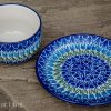 Blue Tulip Cup and Saucer Polkadot Lane Polish Pottery