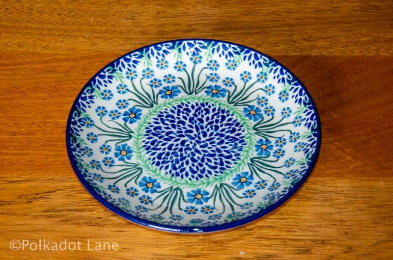 Forget Me Not Side Plate Polish Pottery From Polkadot Lane UK