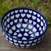 Polish Pottery Hearts Pattern Large Cereal Bowl from Polkadot Lane UK