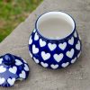 Polish Pottery Hearts Sugar Bowl from Polkadot Lane UK