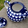 Hearts Pattern Teapot by Ceramika Artystyczna Polish Pottery