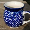 Large Mug Circles Pattern Polish Pottery from Polkadot Lane UK