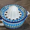 Blue Tulip Lemon Squeezer Polish Pottery from Polkadot Lane UK