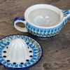 Lemon Squeezer Blue Tulip Polish Pottery by Ceramika Artystyczna