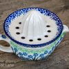 Polish Pottery Forget Me Not Lemon Squeezer by from Polkadot Lane UK