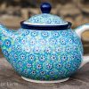 Turquoise Daisy Teapot for Two from polkadot Lane UK