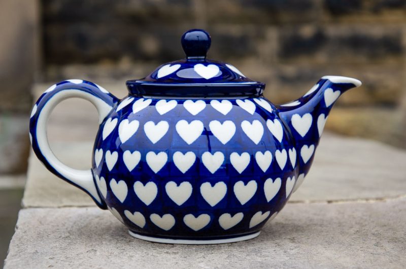 Hearts Pattern Teapot for Two by Ceramika Artystyczna