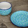 Turquoise Daisy Cup and Saucer from Polkadot Lane UK