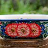 Polish Pottery Red Flower Oven Dish by Ceramika Andy