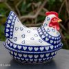 Polish Pottery Hen Egg Container by Ceramika Artystyczna Bolesławiec