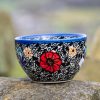 Mexican Flower Dip Bowl by Ceramika Andy Polish Pottery