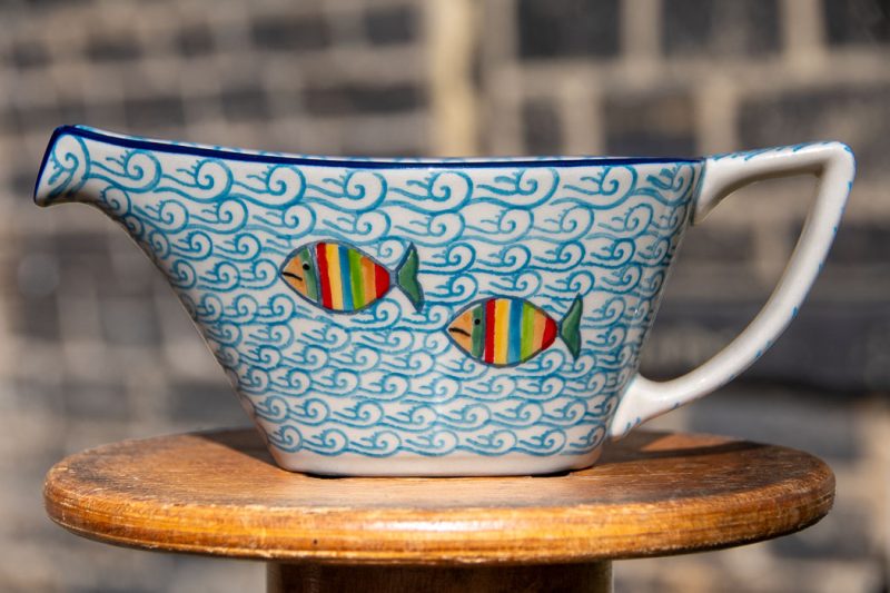 Polish Pottery Fish in the sea Sauce jug by Ceramika Artystyczna