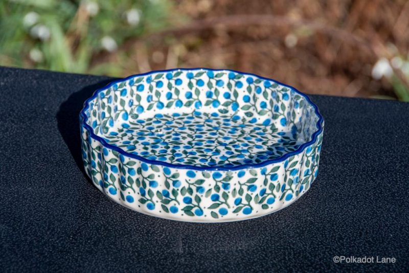 Polish Pottery Flan Dishes by Ceramika Artystyczna from Polkadot Lane