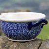 Polish Pottery Blue Daisy Mixing Bowl