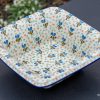 Bee Pattern Square Shaped Dish With Rim by Ceramika Artystyczna Polish Pottery