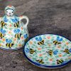 Small Cheese Lady Bee Pattern by Ceramika Artystyczna Polish Pottery