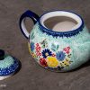 Polish Pottery Teapot for Two Flower Garden Unikat pattern