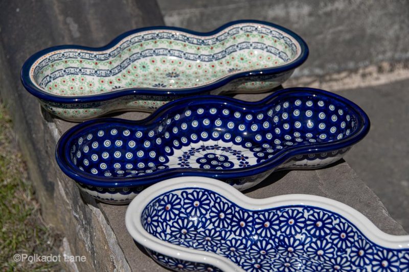Three Section Wavy Shaped Dishes