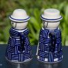 PoPolish Pottery Weave Pattern Salt and Pepper pair