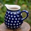 Polish Pottery Blue Spotty Small Jug from Polkadot Lane UK