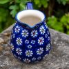 Polish Pottery Small Jug Midnight Daisy pattern by Ceramika Manufaktura