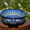 Blue Tulip Small Serving Dish by Ceramika Artystyczna Polish Pottery