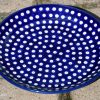 Blue Spotty Dinner Plate by Ceramika Artystyczna from Polkadot lane UK