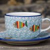 Fish in the Sea Pattern Cup and Saucer by Ceramika Artystyczna