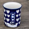 Medium Size Tea Mug Hearts pattern by Ceramika Artystyczna Polish Pottery