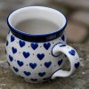 Polish Pottery Small Hearts Pattern Mug from Polkadot Lane UK