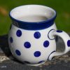 Ceramika Artystyczna Mug Blue Spots on White by Ceramika Artystyczna