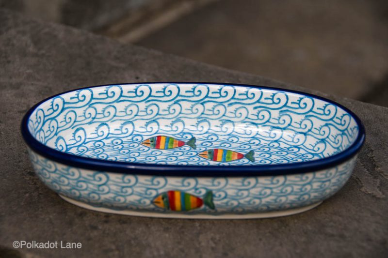 Fish in the Sea Small Oval Serving Dish by Ceramika Artystyczna