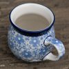 Dusky Blue Flowers Small Mug by Ceramika Artystyczna