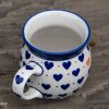 Small Hearts Pattern Small Mug by Ceramika Artystyczna