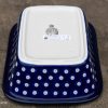 Polish Pottery Blue Spotty Oven Dish by Ceramika Artystyczna