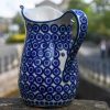 Polish Pottery Circles Pattern Large Jug from Polkadot Lane UK