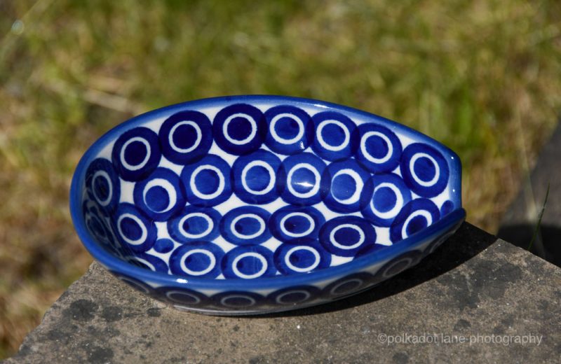 Polish Pottery Circles pattern Spoon Rest by Ceramika Artystyczna