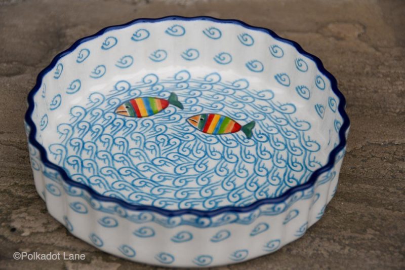 Fish in the Sea Small Flan Dish by Ceramika Artystyczna