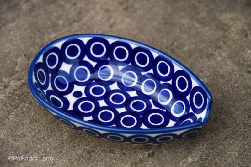 Circles Pattern Spoon Rest by Ceramika Artystyczna