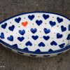Polish Pottery Small Hearts Pattern Spoon Rest