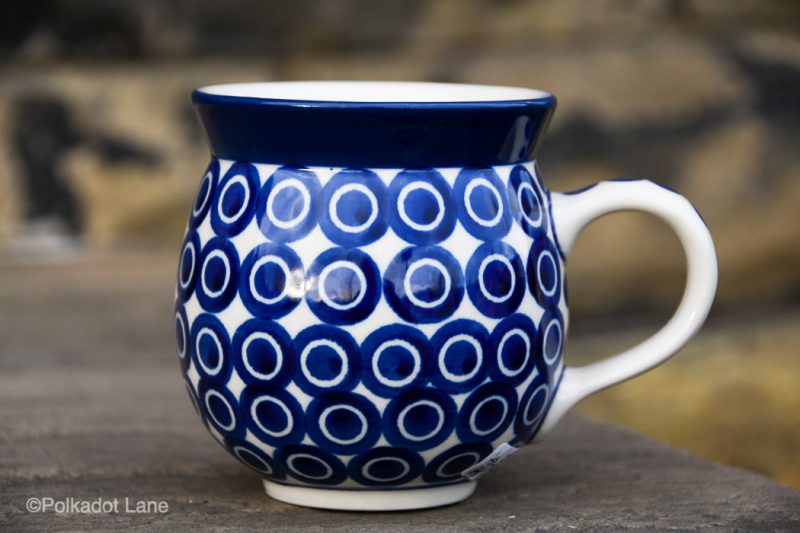 Polish pottery Mug Circles pattern by Ceramika Artystyczna