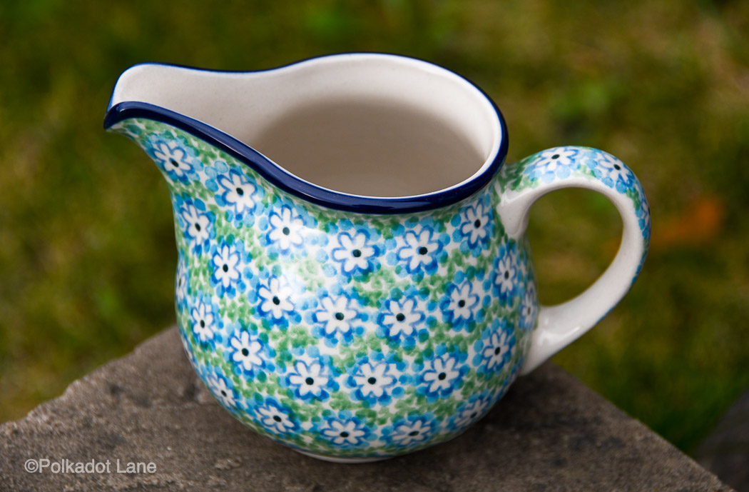 Turquoise Daisy Small Milk Jug - Polkadot Lane